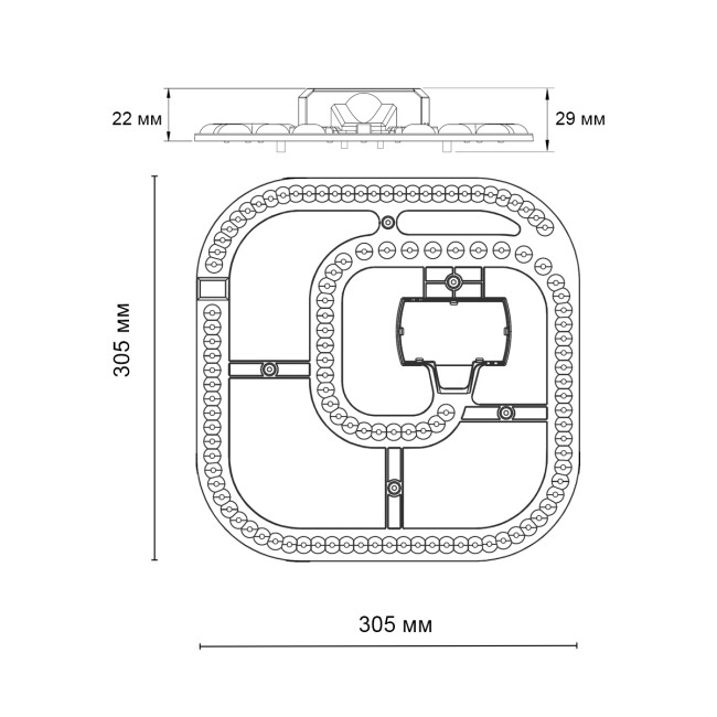 Светодиодный модуль Novotech 230В 72Вт 3000/6300Вт 357780 Светодиодный модуль Novotech 230В 72Вт 3000/6300Вт 357780