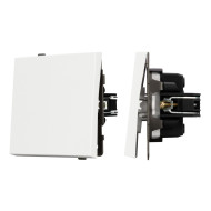 Механизм выключателя одноклавишный проходной Arlight SWT-TENDO-MKP1-SFPL-WH (230V, 10A) 054582