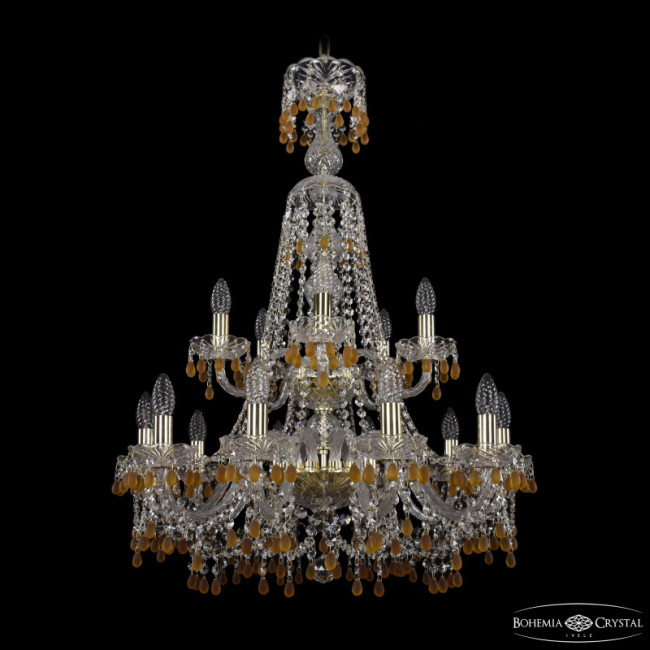 Подвесная люстра Bohemia Ivele Crystal 1410/10+5/240/XL-91/2d G V1003