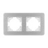 Рамка на 2 поста алюминиевая Arlight FRM-AKIRY-AL-2-SR 049724 Рамка на 2 поста алюминиевая Arlight FRM-AKIRY-AL-2-SR 049724