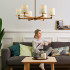 Люстра на штанге ImperiumLoft Stavra Jorgenson White/Dark Wood 203574-26