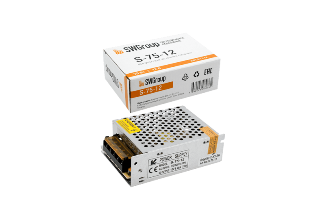 Блок питания SWG S-75-12 000298 Блок питания SWG S-75-12 000298