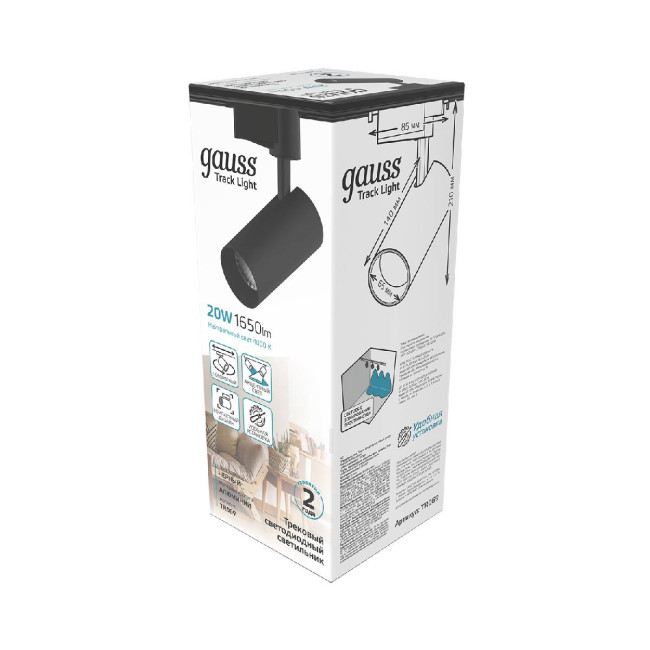 Трековый светодиодный светильник Gauss Track Light Led TR069 Трековый светодиодный светильник Gauss Track Light Led TR069