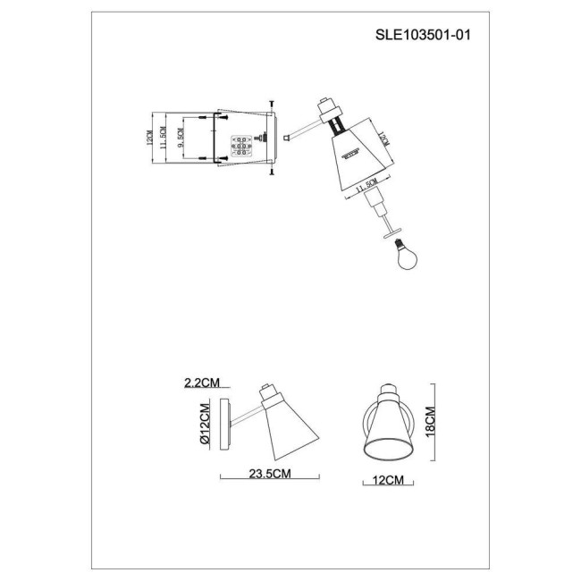 Бра Evoluce Biane SLE103501-01 Бра Evoluce Biane SLE103501-01