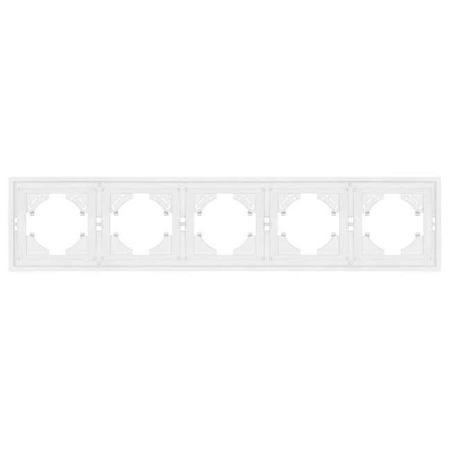 Рамка пластиковая на 5 постов Arlight FRM-TENDO-PL-5-WH 053851 Рамка пластиковая на 5 постов Arlight FRM-TENDO-PL-5-WH 053851