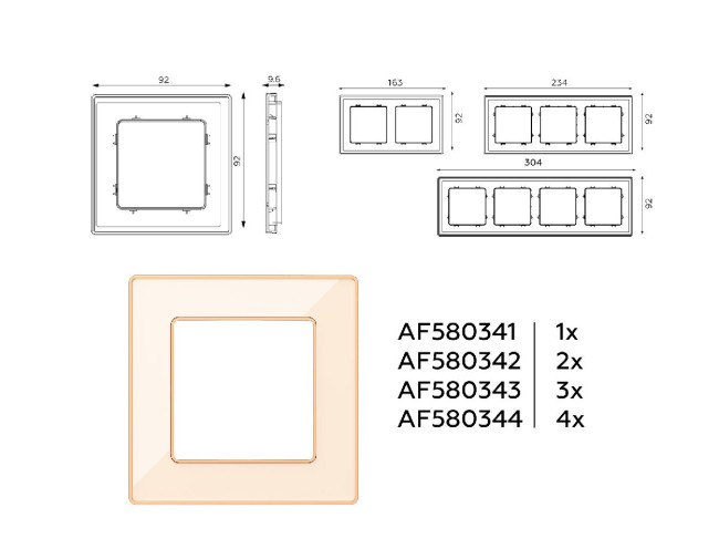 Рамка одноместная Ambrella Volt Arctic AF580341 Рамка одноместная Ambrella Volt Arctic AF580341