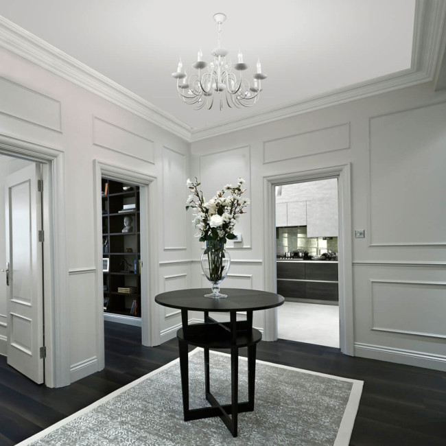 Подвесная люстра Eurosvet 60018/8 белый с золотом Подвесная люстра Eurosvet 60018/8 белый с золотом