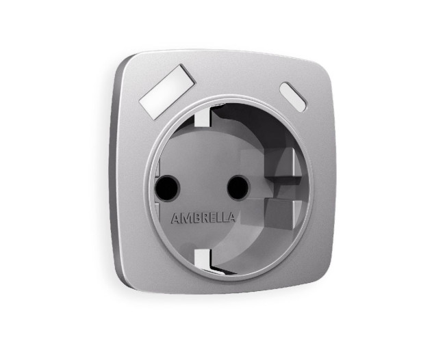 Лицевая панель для розетки с/з со шторками 2USB A+C Ambrella Volt Omega OP5100 Лицевая панель для розетки с/з со шторками 2USB A+C Ambrella Volt Omega OP5100