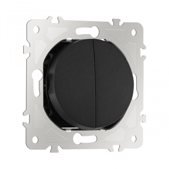 Выключатель двухклавишный Arte Milano 202.30-2.black