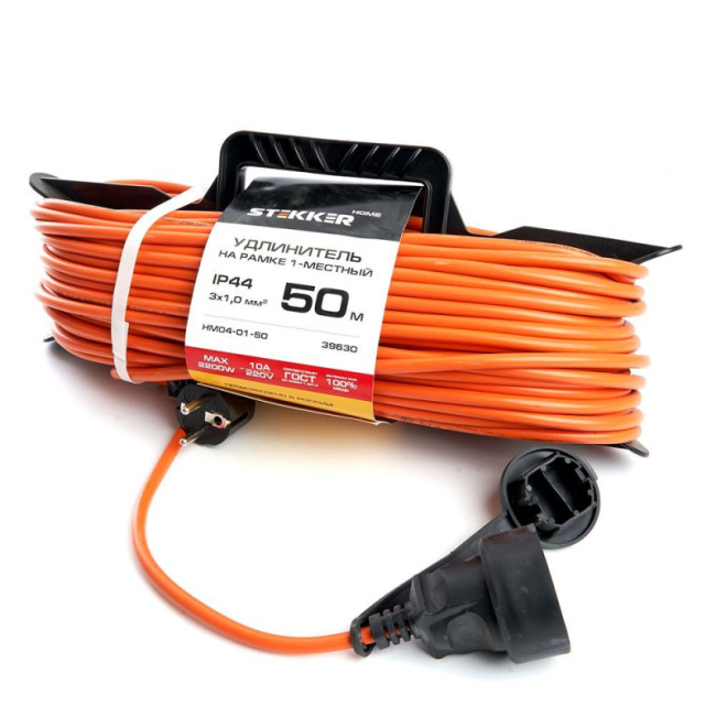 Удлинитель-шнур на рамке 1-местный Feron HM02-01-50 39630 Удлинитель-шнур на рамке 1-местный Feron HM02-01-50 39630