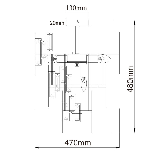 Потолочная люстра MW-Light Монарх 2 121010505 Потолочная люстра MW-Light Монарх 2 121010505