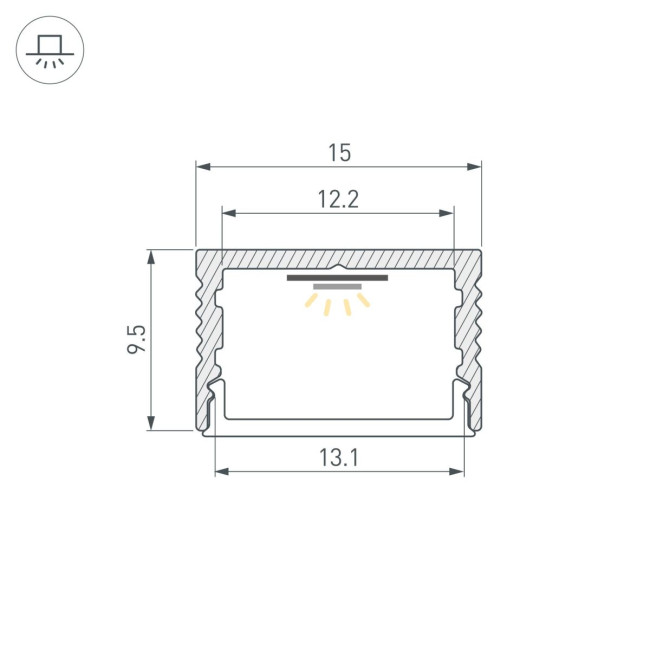 Профиль Arlight SL-SLIM15-H10-2000 ANOD 056888 Профиль Arlight SL-SLIM15-H10-2000 ANOD 056888