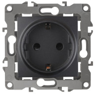 Розетка 2P+E Schuko со шторками Эра 12-2102-05 Б0014691