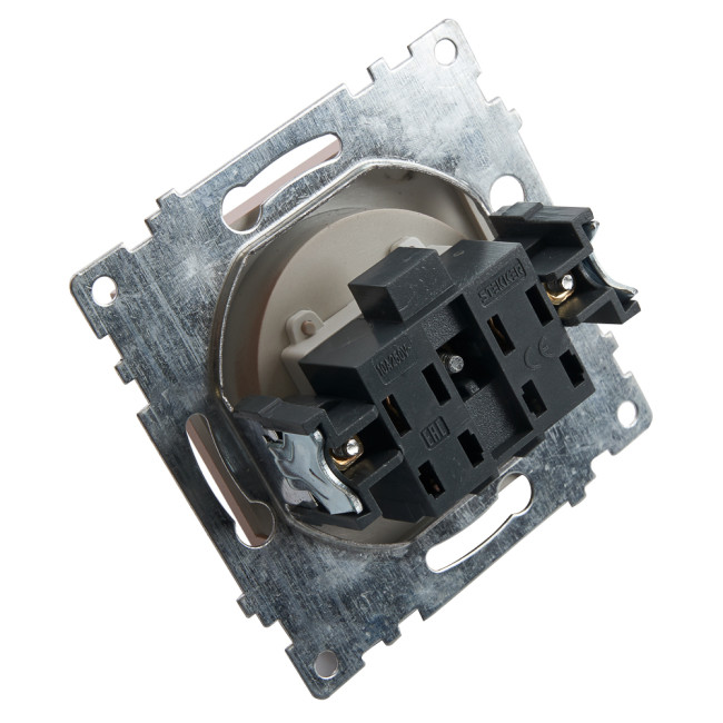 Розетка 1-местная с/з с защитной шторкой Stekker Катрин 39596 Розетка 1-местная с/з с защитной шторкой Stekker Катрин 39596