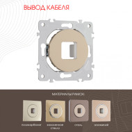 Вывод кабеля Arte Milano 202.49-1.shampan