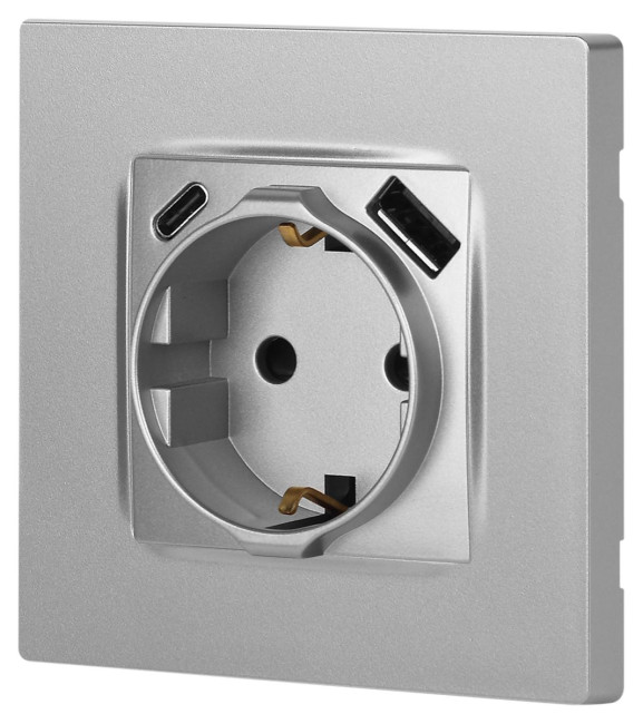 Розетка со шторками с USB type-A+C Эра 12-4108-03 Б0067716 Розетка со шторками с USB type-A+C Эра 12-4108-03 Б0067716