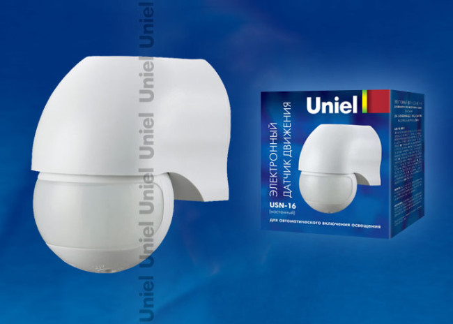Датчик движения (06568) Uniel USN-16-180R-1200W-3LUX-12M-0,6-1,5m/s-WH Датчик движения (06568) Uniel USN-16-180R-1200W-3LUX-12M-0,6-1,5m/s-WH