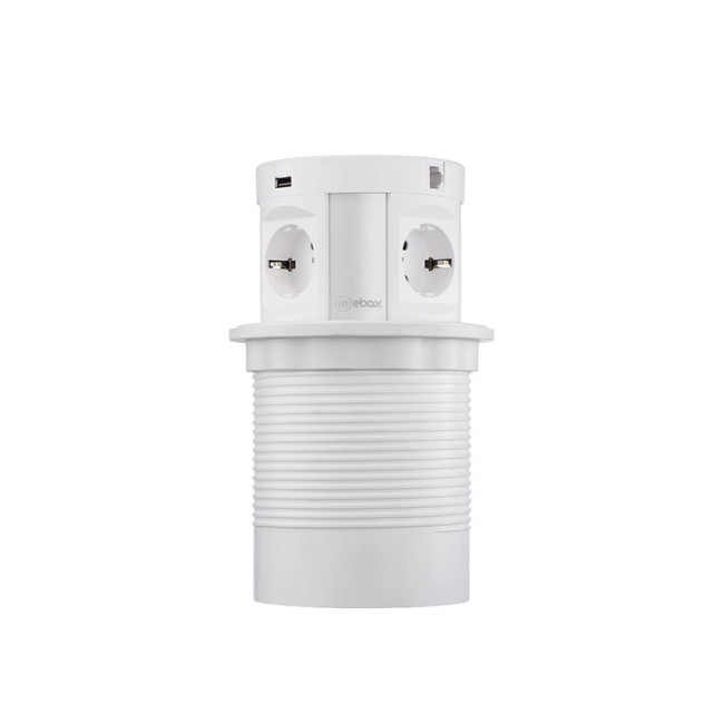 Блок розеток 107J (4 секции, 2 USB и RJ-45) Mebax 00-00001172 Блок розеток 107J (4 секции, 2 USB и RJ-45) Mebax 00-00001172