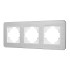 Рамка на 3 поста алюминиевая Arlight FRM-AKIRY-AL-3-SR 049728 Рамка на 3 поста алюминиевая Arlight FRM-AKIRY-AL-3-SR 049728