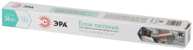 Блок питания Эра 36Вт DC12В 3A IP20 LP-LED-36W-IP20-12V-US Б0061151 Блок питания Эра 36Вт DC12В 3A IP20 LP-LED-36W-IP20-12V-US Б0061151