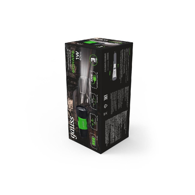 Ручной светодиодный фонарь Gauss аккумуляторный 130х50 40 лм GF103 Ручной светодиодный фонарь Gauss аккумуляторный 130х50 40 лм GF103