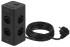 Сетевой фильтр ЭРА TWR-8es-1,5m-4USB-B башня с защитой заземлением с выключателем 8 розеток+4xUSBA+C 1,5м 16А черный Б0069072