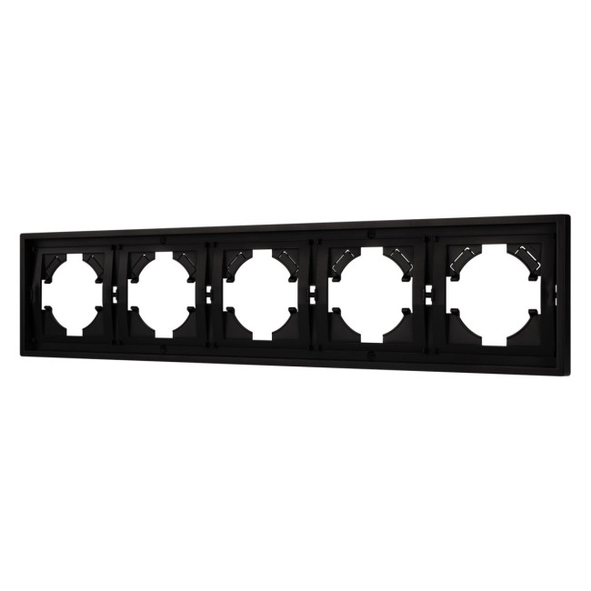 Рамка пластиковая на 5 постов Arlight FRM-TENDO-PL-5-BK 053852 Рамка пластиковая на 5 постов Arlight FRM-TENDO-PL-5-BK 053852