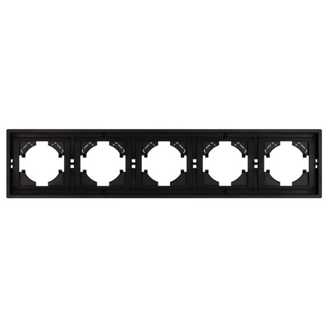 Рамка пластиковая на 5 постов Arlight FRM-TENDO-PL-5-BK 053852 Рамка пластиковая на 5 постов Arlight FRM-TENDO-PL-5-BK 053852