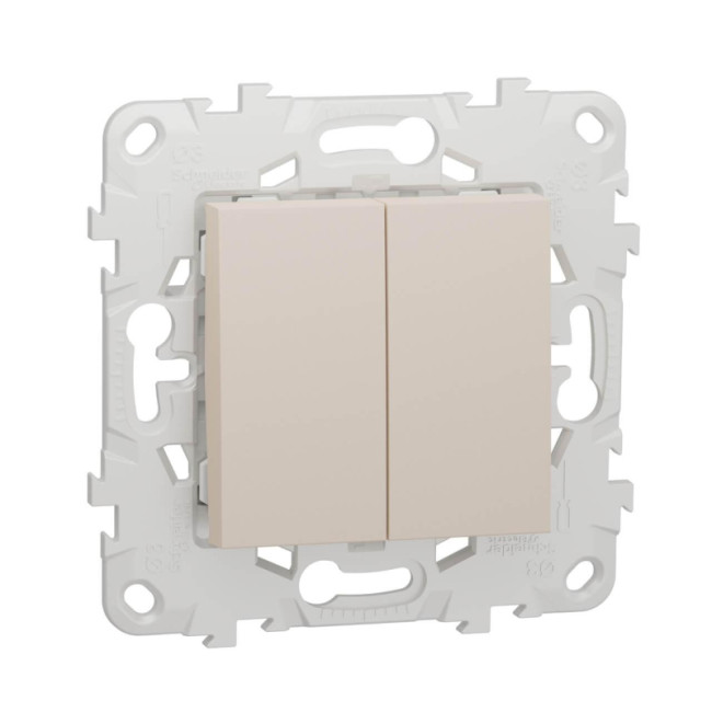 Выключатель двухклавишный Schneider Electric Unica New NU521144 Выключатель двухклавишный Schneider Electric Unica New NU521144