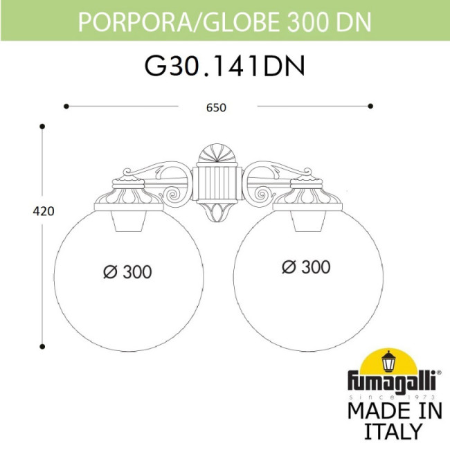 Уличный настенный светильник Fumagalli G30.141.000.AXE27DN Уличный настенный светильник Fumagalli G30.141.000.AXE27DN