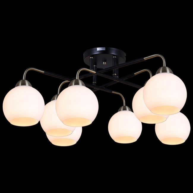 Люстра на штанге Illumico IL0252-8CSQ-79 BK AB Люстра на штанге Illumico IL0252-8CSQ-79 BK AB