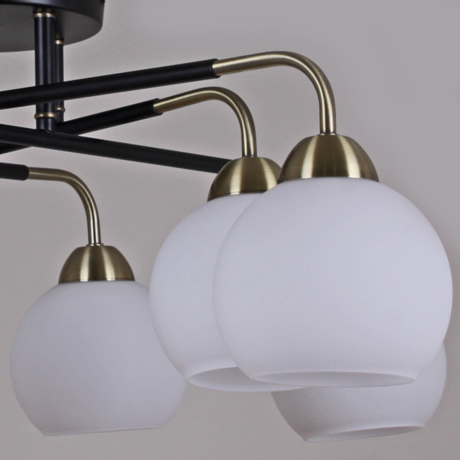Люстра на штанге Illumico IL0252-8CSQ-79 BK AB Люстра на штанге Illumico IL0252-8CSQ-79 BK AB