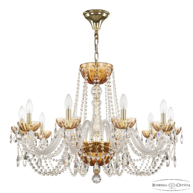 Подвесная люстра Bohemia Ivele Crystal 5402/10/300 G Amber/M-1H Подвесная люстра Bohemia Ivele Crystal 5402/10/300 G Amber/M-1H