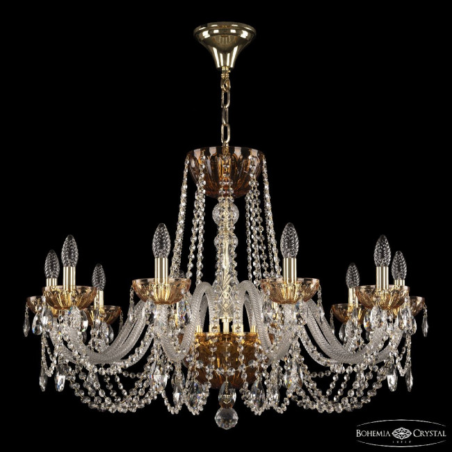 Подвесная люстра Bohemia Ivele Crystal 5402/10/300 G Amber/M-1H Подвесная люстра Bohemia Ivele Crystal 5402/10/300 G Amber/M-1H