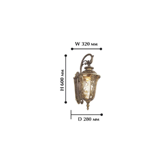Уличный настенный светильник Favourite Luxus 1495-1W Уличный настенный светильник Favourite Luxus 1495-1W