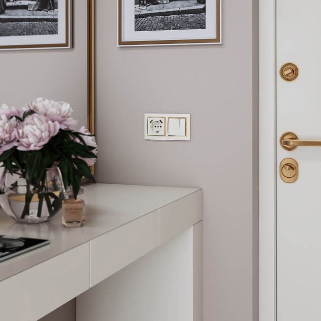 Розетка с заземлением, шторками и USBх2 Werkel слоновая кость W1171503 4690389155833 Розетка с заземлением, шторками и USBх2 Werkel слоновая кость W1171503 4690389155833