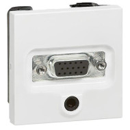 Розетка аудио/видео HD15+Jack3.5 Legrand Valena белая 770082