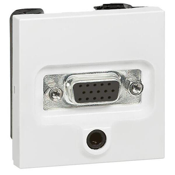 Розетка аудио/видео HD15+Jack3.5 Legrand Valena белая 770082 Розетка аудио/видео HD15+Jack3.5 Legrand Valena белая 770082