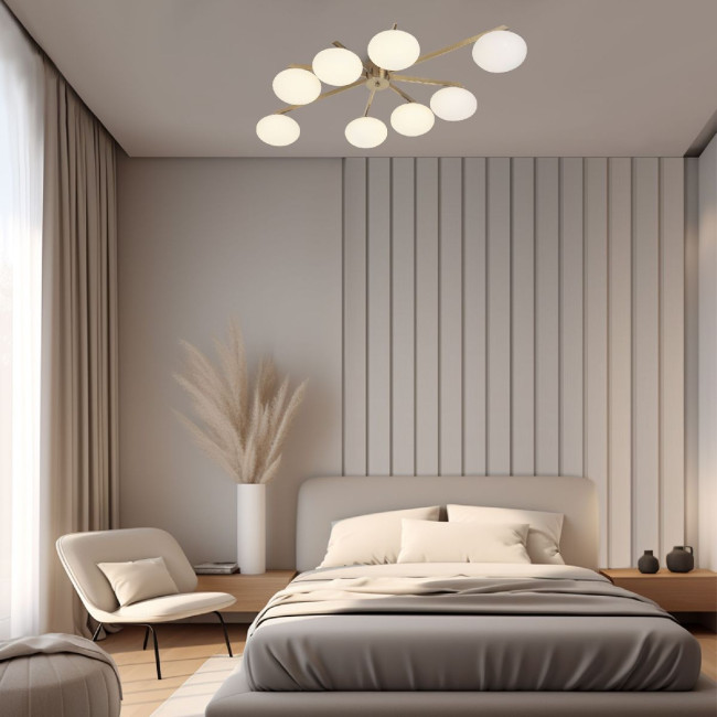 Потолочная люстра Eurosvet Opaline 70220/8 латунь a065768