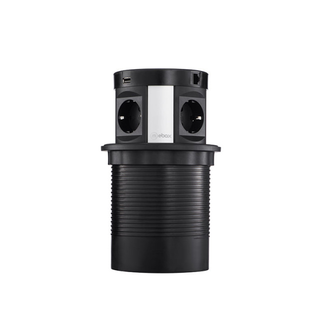 Блок розеток 107J (4 секции, 2 USB и RJ-45) Mebax 00-00001466 Блок розеток 107J (4 секции, 2 USB и RJ-45) Mebax 00-00001466