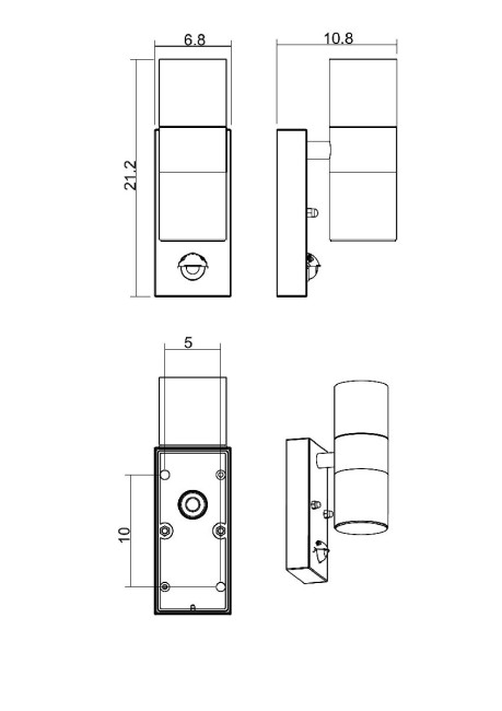 Архитектурный светильник Arte Lamp Mistero A3322AL-2BK Архитектурный светильник Arte Lamp Mistero A3322AL-2BK