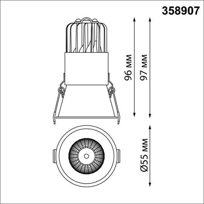 Встраиваемый светильник Novotech Lang 358907 Встраиваемый светильник Novotech Lang 358907