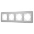 Рамка на 4 поста алюминиевая Arlight FRM-AKIRY-AL-4-SR 049731 Рамка на 4 поста алюминиевая Arlight FRM-AKIRY-AL-4-SR 049731