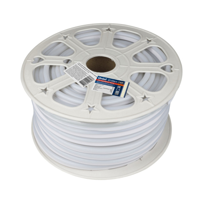 Светодиодная лента Uniel ULS-N21-2835-120LED/m-8mm-IP67-220V-8W/m-50M-WW бобина Светодиодная лента Uniel ULS-N21-2835-120LED/m-8mm-IP67-220V-8W/m-50M-WW бобина