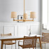 Люстра на штанге ImperiumLoft Stavra Jorgenson Beige/Dark Wood 203576-26