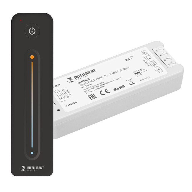 Диммер Arlight SMART-SET-PWM-102-72-MIX-SUF Black (12-24V, 2x5A, ПДУ LINE, 2.4G) 036186 Диммер Arlight SMART-SET-PWM-102-72-MIX-SUF Black (12-24V, 2x5A, ПДУ LINE, 2.4G) 036186