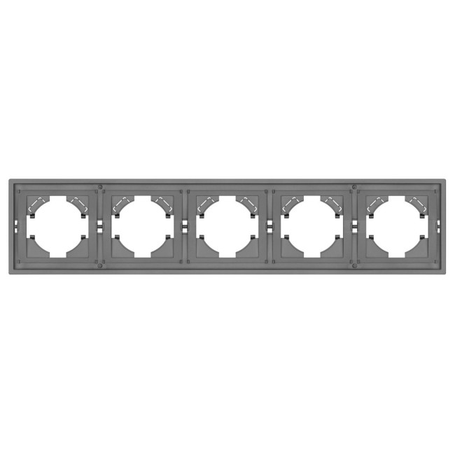 Рамка пластиковая на 5 постов Arlight FRM-TENDO-PL-5-GR 053853 Рамка пластиковая на 5 постов Arlight FRM-TENDO-PL-5-GR 053853