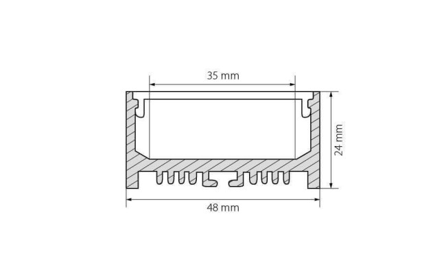 Профиль Arlight ARH-LINE-2448-2000 ANOD 018684 Профиль Arlight ARH-LINE-2448-2000 ANOD 018684