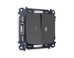 Комплект механизма 2-кл выключателя с подсветкой Ambrella Volt Omega MO904015