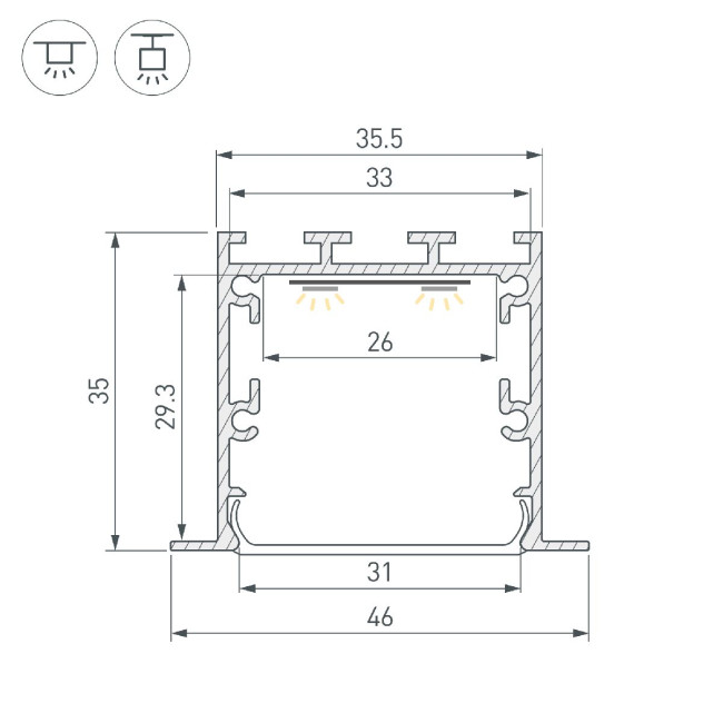 Профиль Arlight LINIA49-F-M-3000 BLACK 055443 Профиль Arlight LINIA49-F-M-3000 BLACK 055443